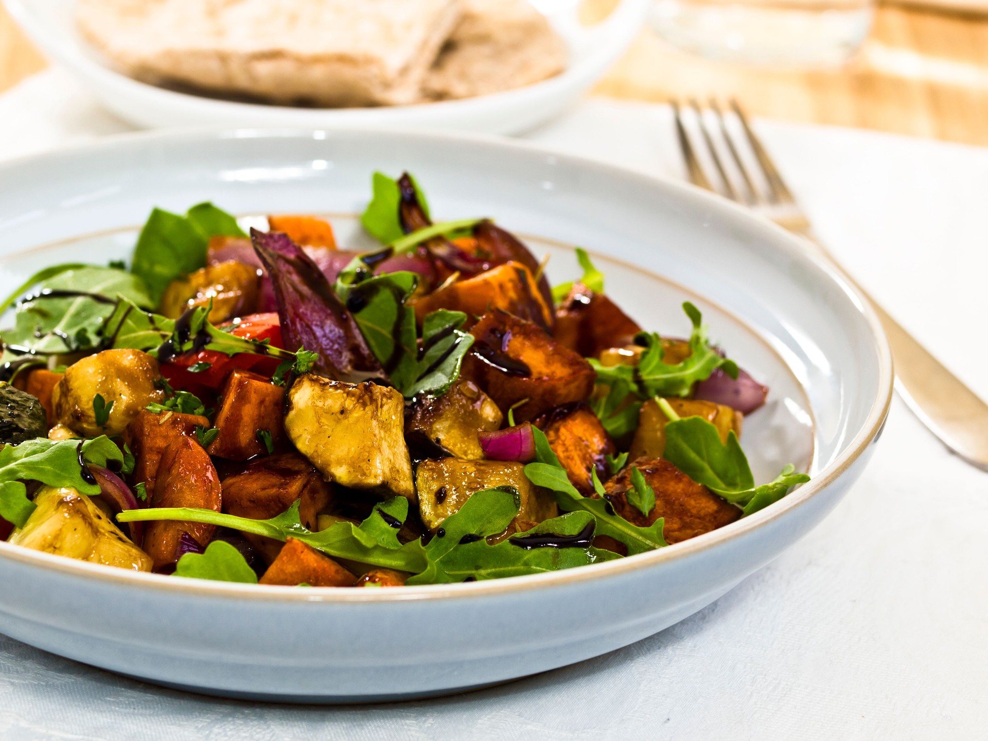balsamic roasted vegetable salad